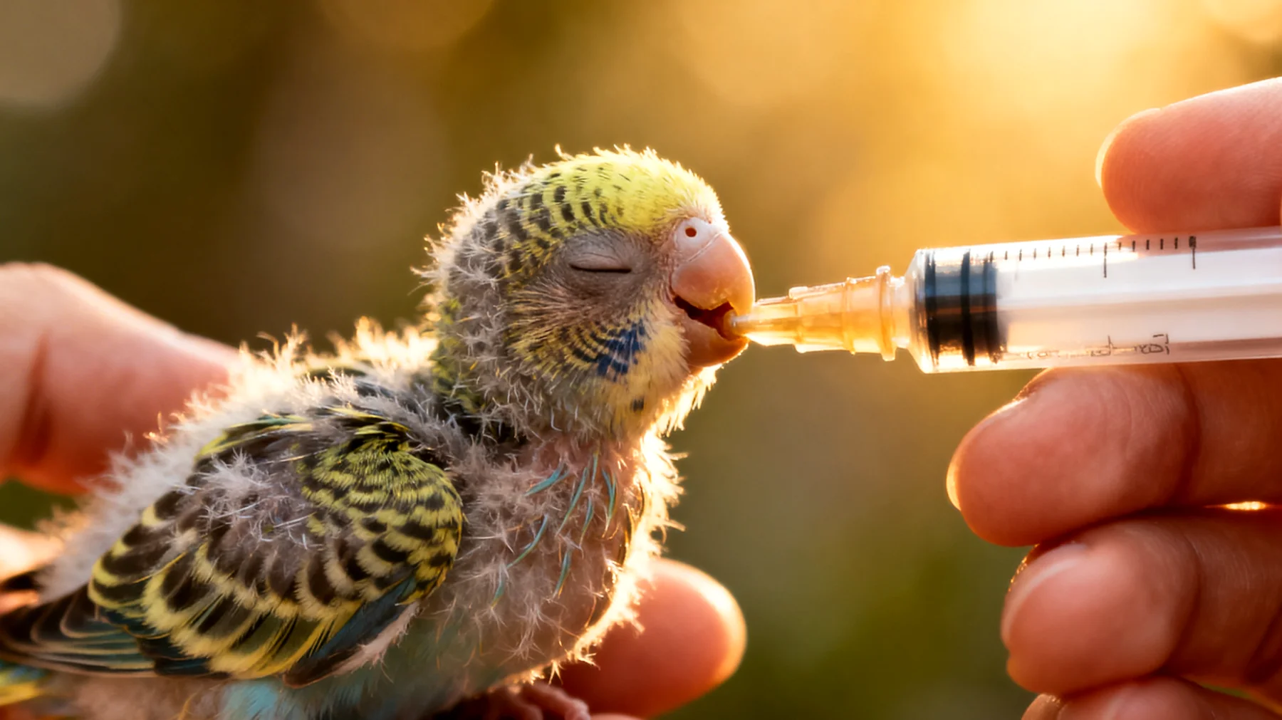Wellensittich-Küken benötigen eine altersgerechte Ernährung mit speziell aufbereiteten Körnern und Aufzuchtfutter, um Mangelerscheinungen und Entwicklungsstörungen zu vermeiden"